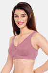 Juliet Double Layered Non-Wired Full Coverage Minimiser Bra - Onion Pink — thumbnail 4